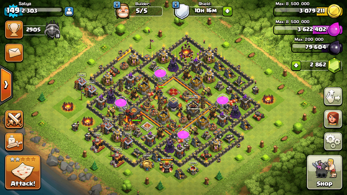 Dyneema village in Clash of Clans